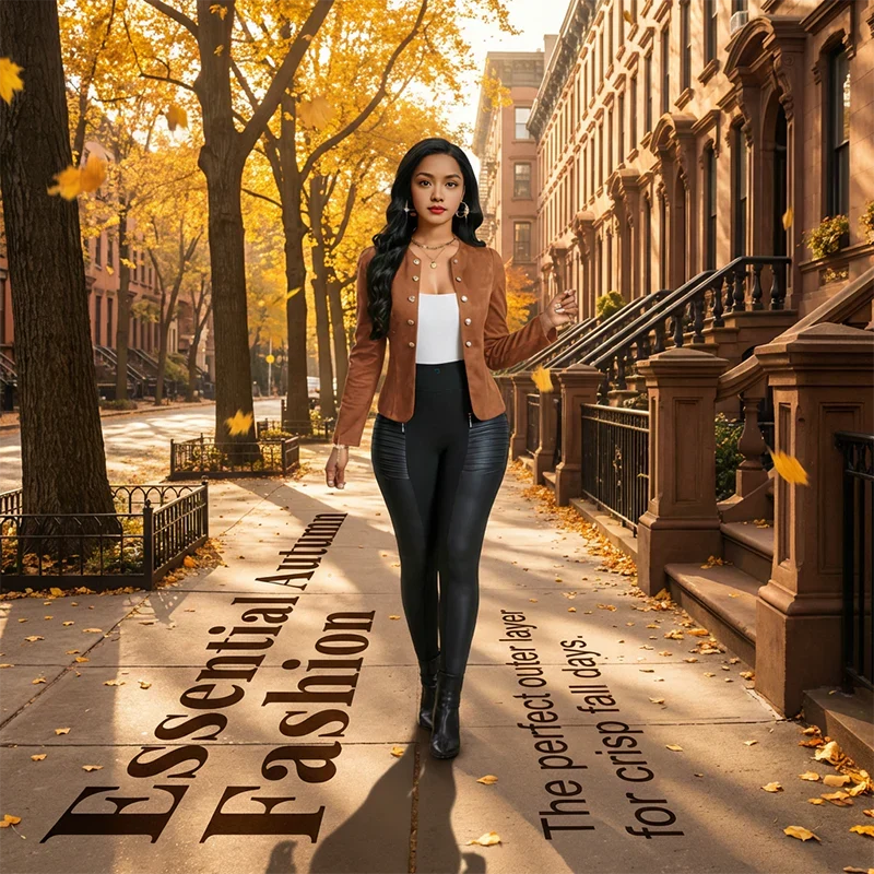 Sara - Chaqueta de mujer de imitación de ante