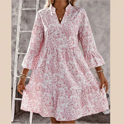 Soraya - Vestido con escote en V y estampado