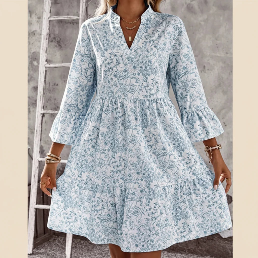 Soraya - Vestido con escote en V y estampado