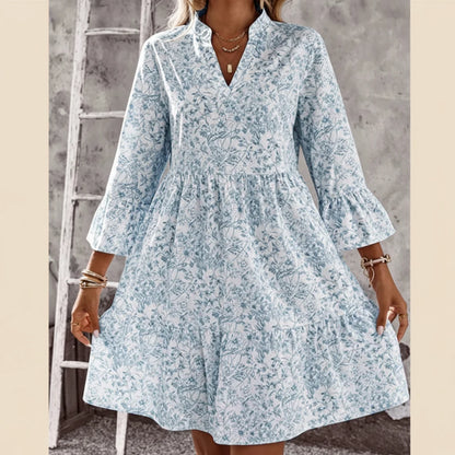Soraya - Vestido con escote en V y estampado