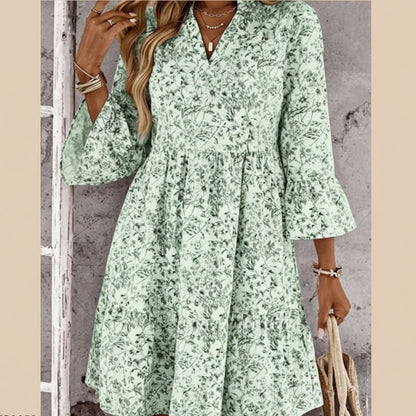 Soraya - Vestido con escote en V y estampado