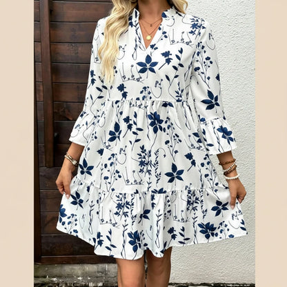 Soraya - Vestido con escote en V y estampado