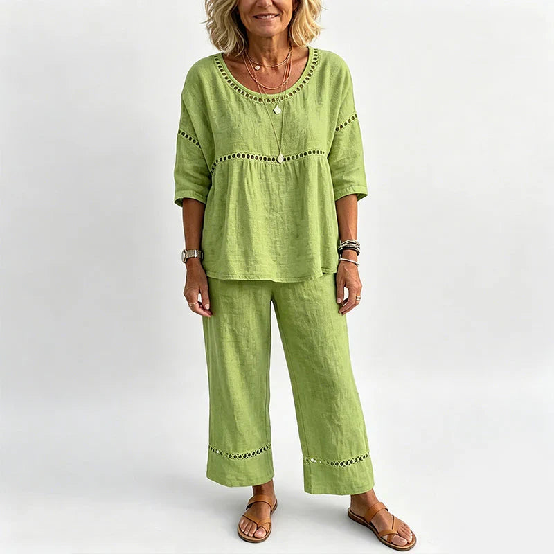 Marisa - Conjunto casual con detalles calados