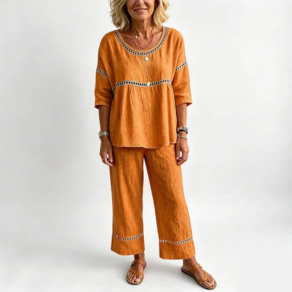 Marisa - Conjunto casual con detalles calados