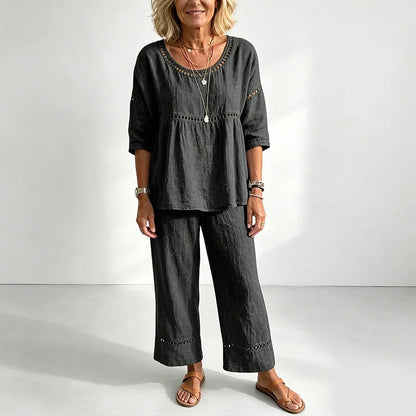 Marisa - Conjunto casual con detalles calados