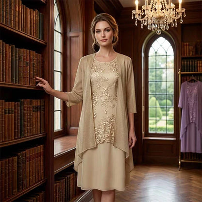 Teresa - Conjunto elegante de vestido y chaqueta