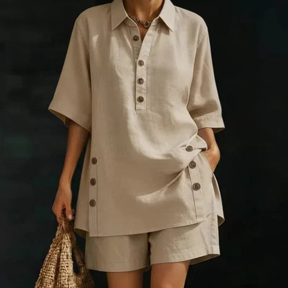 Elena - Conjunto veraniego de camisa amplia y short