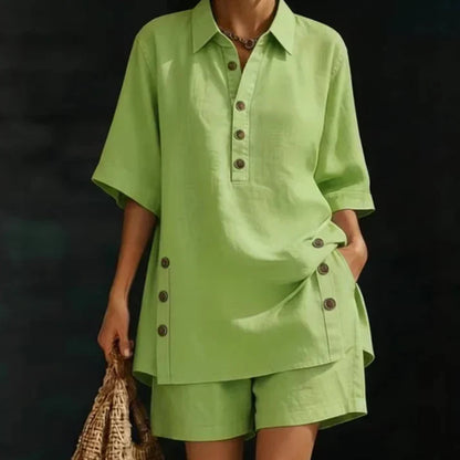 Elena - Conjunto veraniego de camisa amplia y short