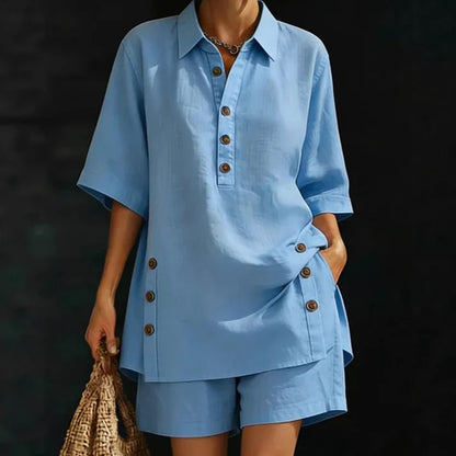 Elena - Conjunto veraniego de camisa amplia y short