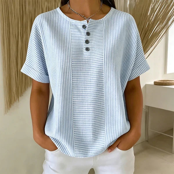 Martina - Blusa de rayas de estilo francés