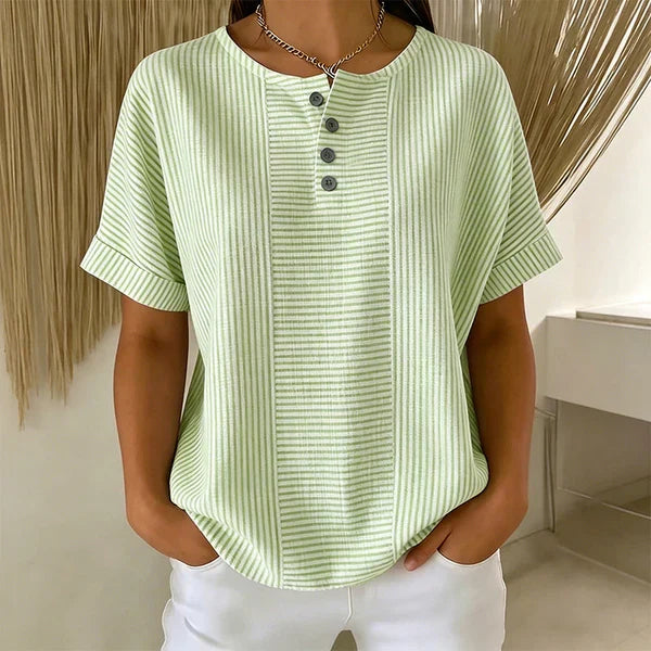 Martina - Blusa de rayas de estilo francés