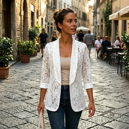 Alma - Blazer de encaje floral