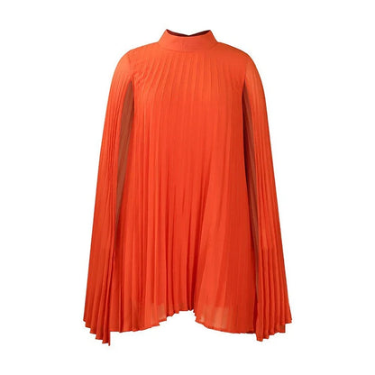 Aurora - Vestido plisado con mangas capa
