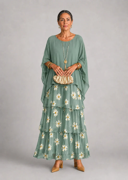 VESTIDO ALMA AGUA FLORAL