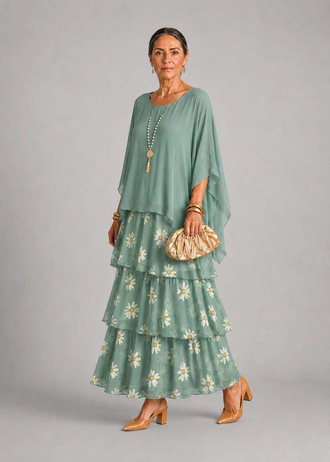 VESTIDO ALMA AGUA FLORAL