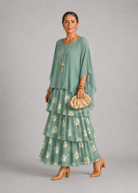 VESTIDO ALMA AGUA FLORAL