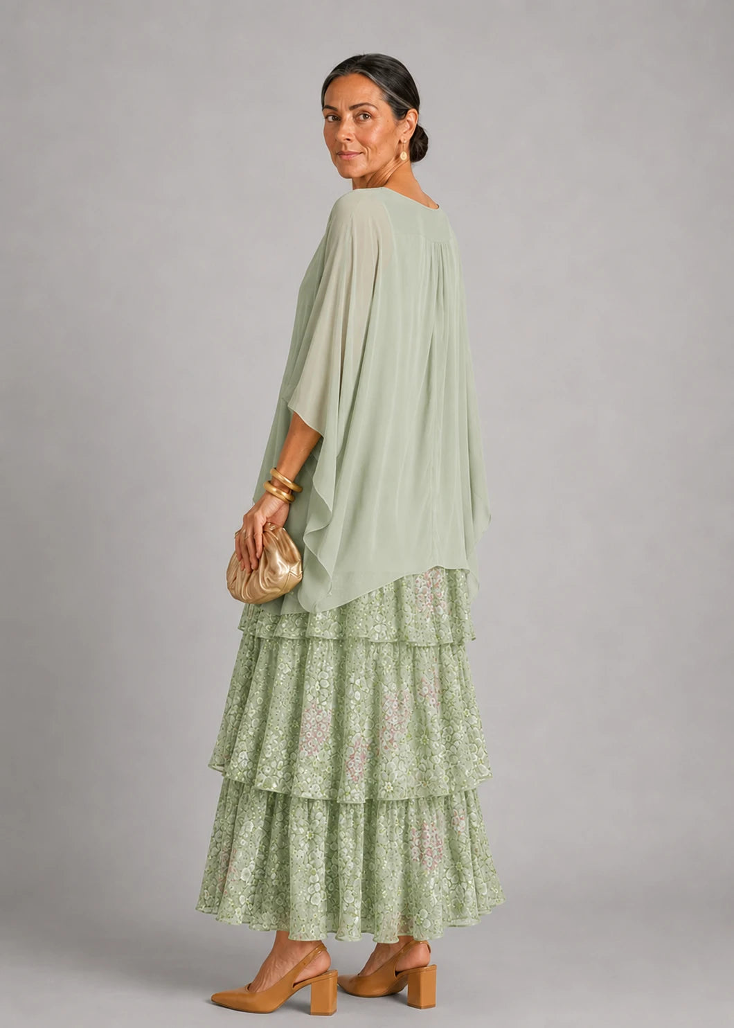 VESTIDO ALMA VERDE SALVIA FLORAL